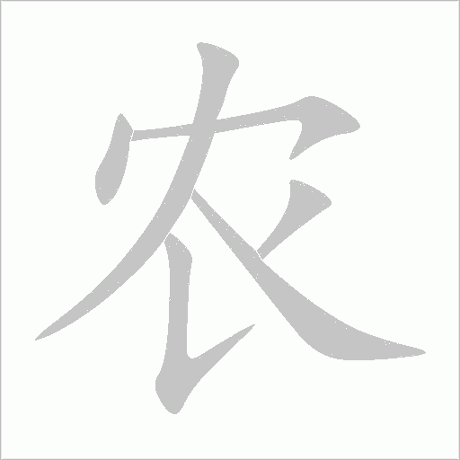 农字动态笔顺演示