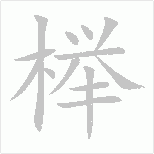 榉字动态笔顺演示