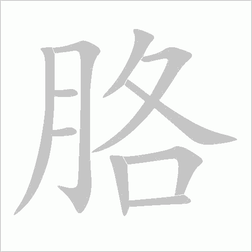 胳字动态笔顺演示