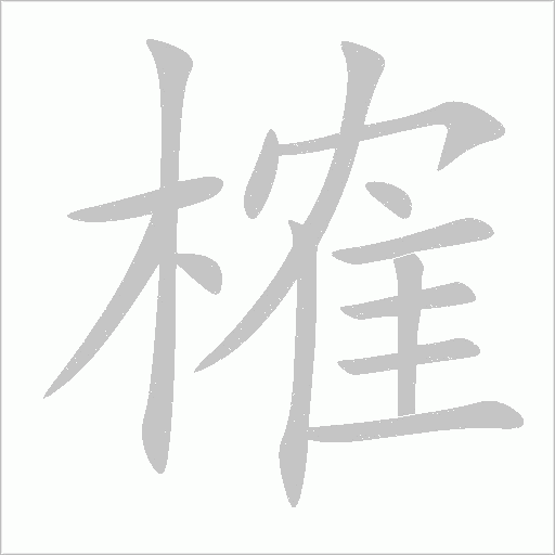 榷字动态笔顺演示