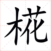 椛字字形图片