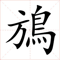 鴋字字形图片