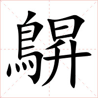 鵿字字形图片