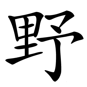 野字字形图片