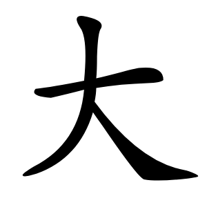 大字字形图片