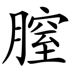 膣字字形图片