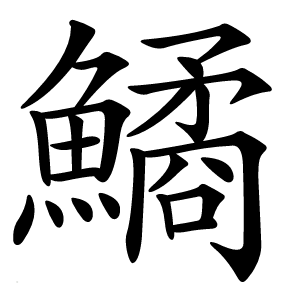 鱊字字形图片