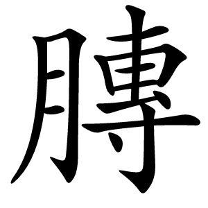 膞字字形图片