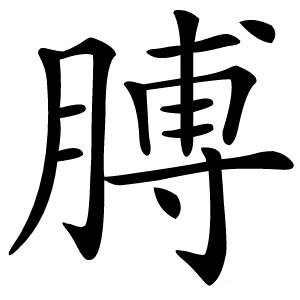 膊字字形图片