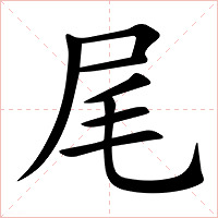 尾字字形图片