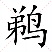 鹈字字形图片