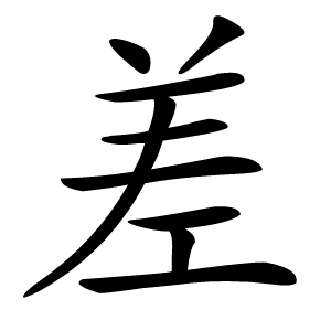 差字字形图片