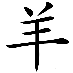 羊字字形图片