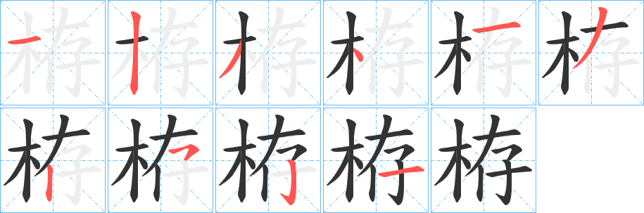 栫字完整笔顺步骤图
