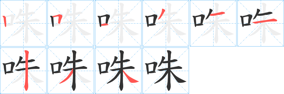 咮字笔顺步骤