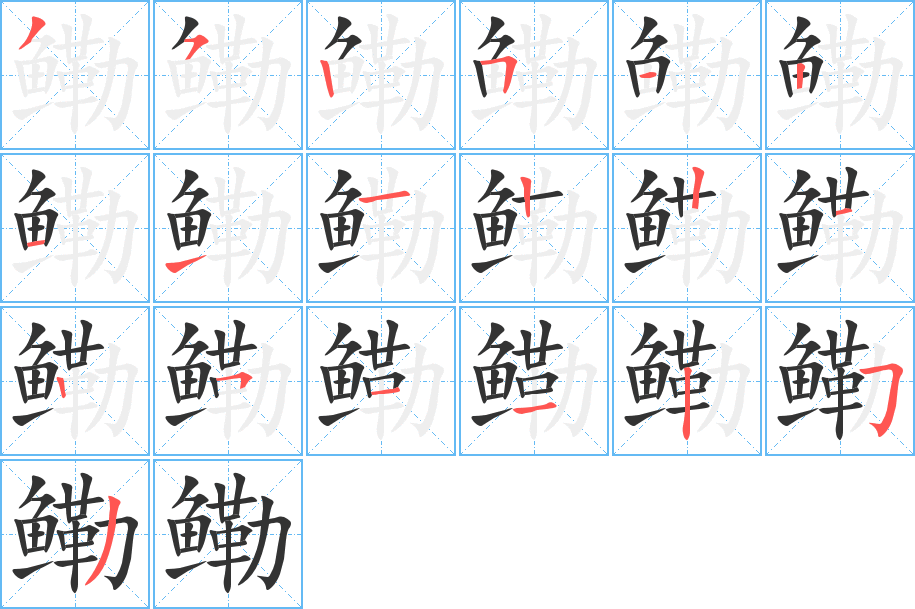 鳓字完整笔顺步骤图