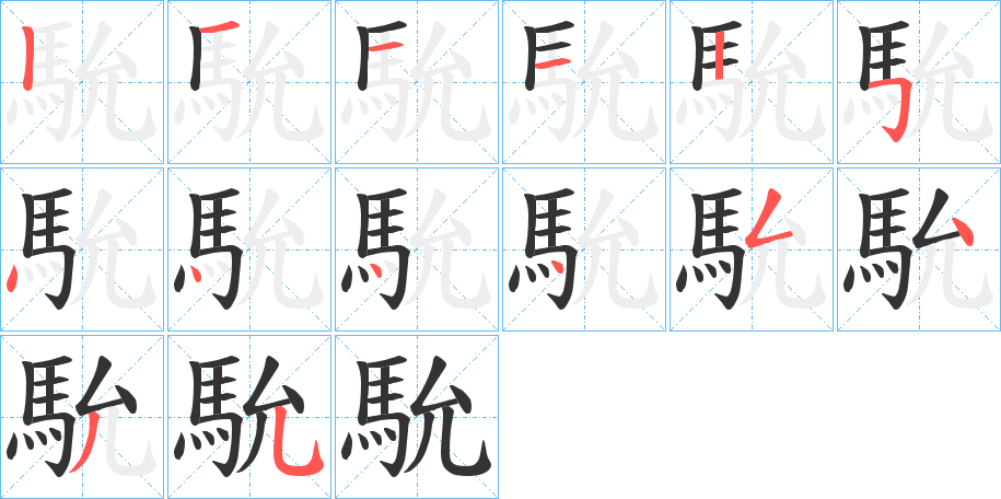 馻字笔顺步骤